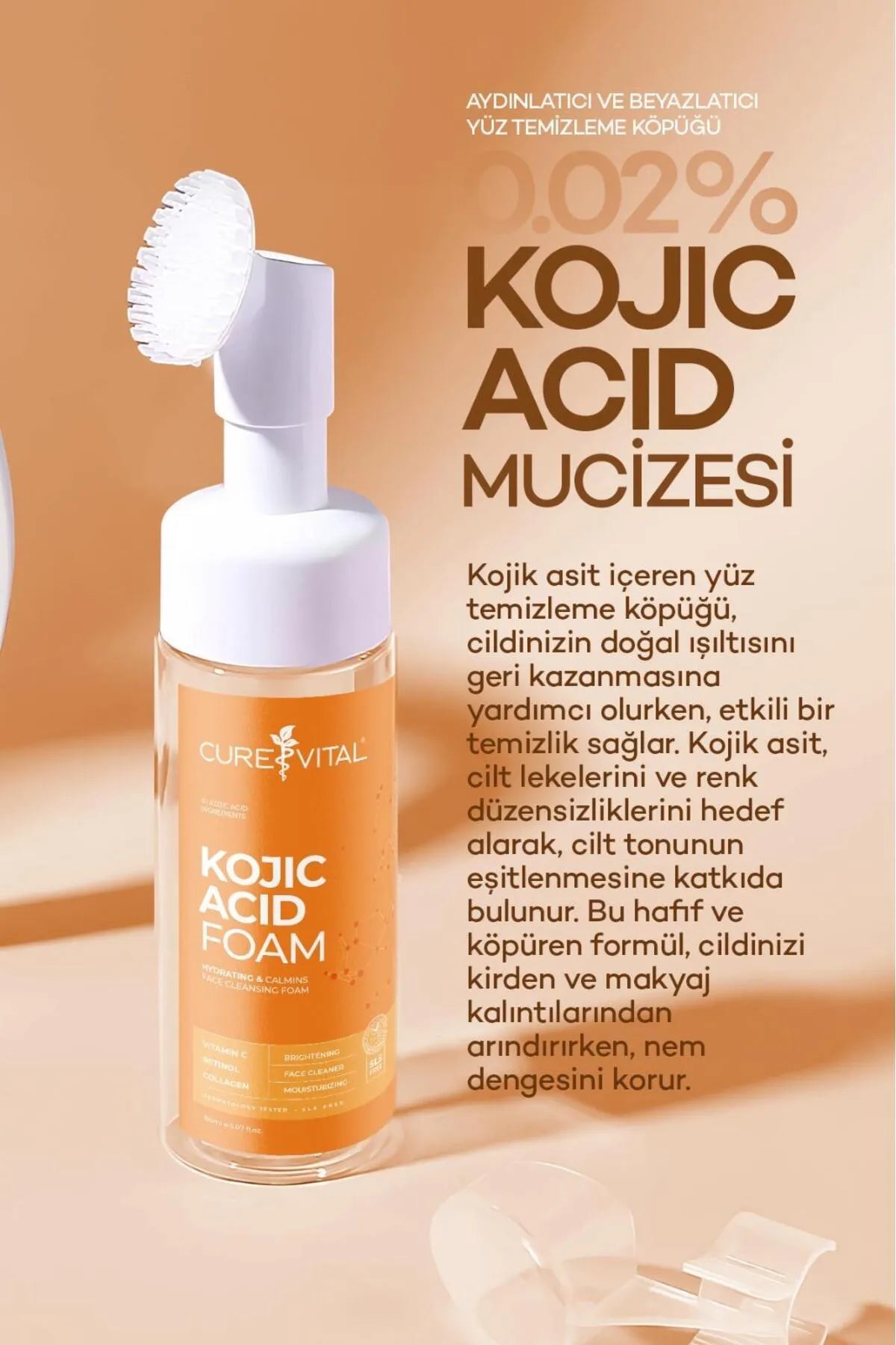 Kojik Asit Yüz Temizleme Köpüğü