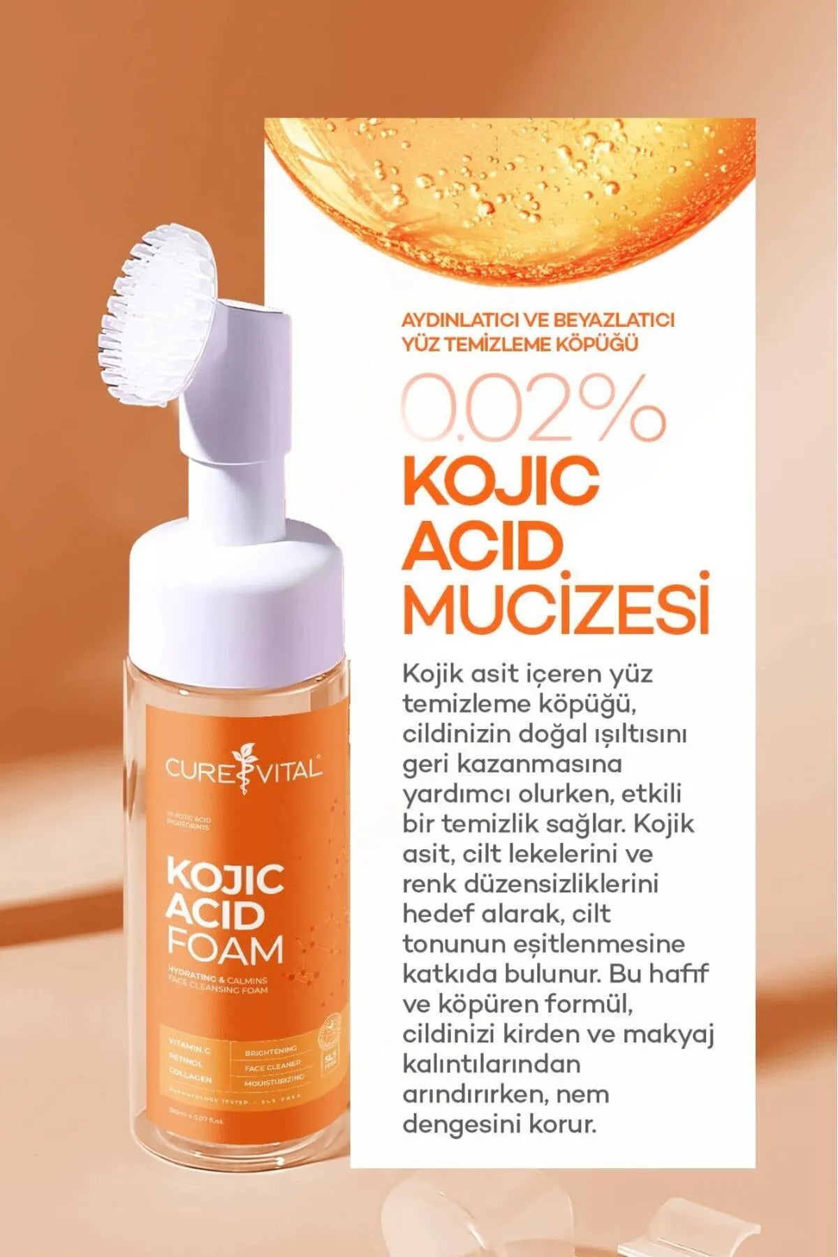 Kojik Asit Yüz Temizleme Köpüğü