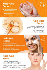 Kojik Asit & Zerdeçal Özü Leke Karşıtı,beyazlatıcı,aydınlatıcı Etkili 4'lü Set
