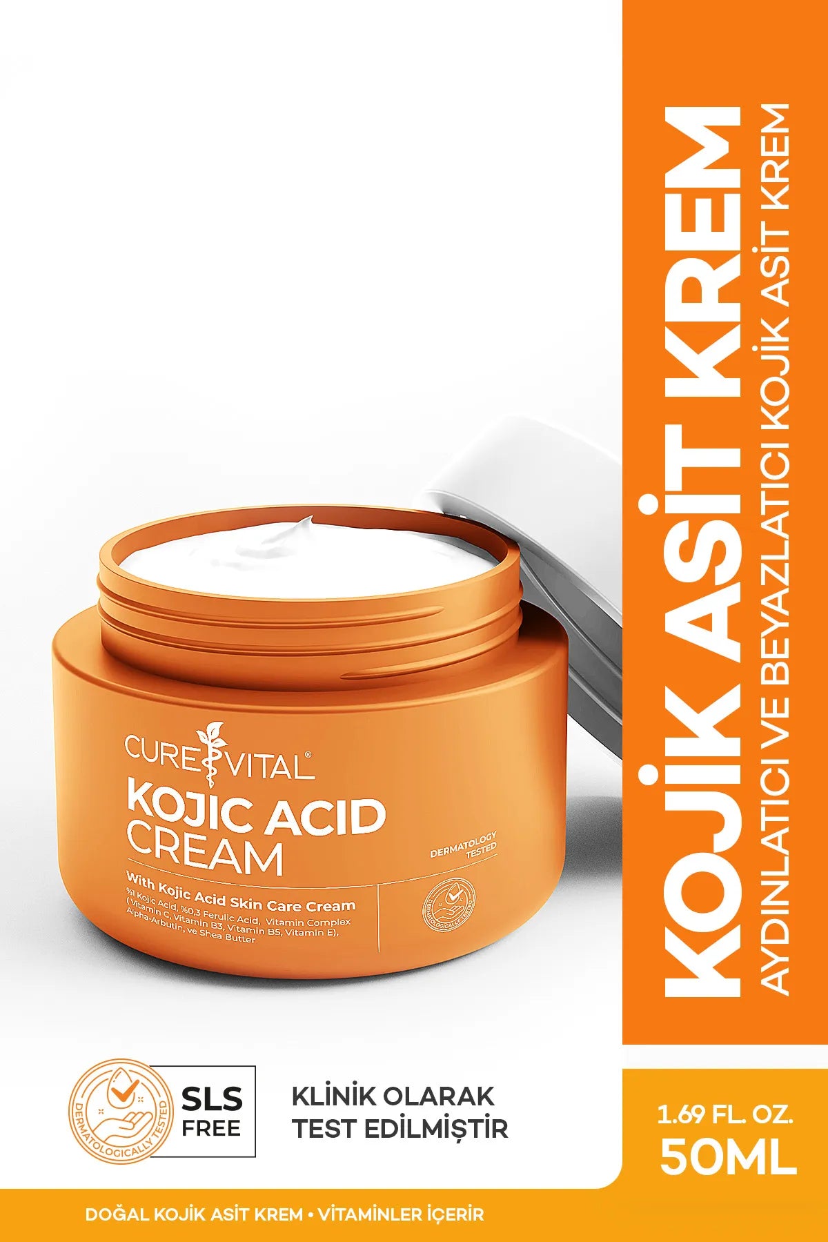 CureVital Kojik Asit Kremi Beyazlatıcı Ve Aydınlatıcı Etki 50 ml